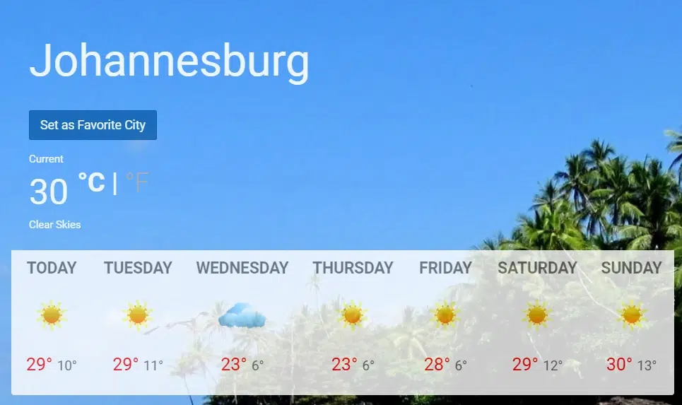 Gauteng Weather