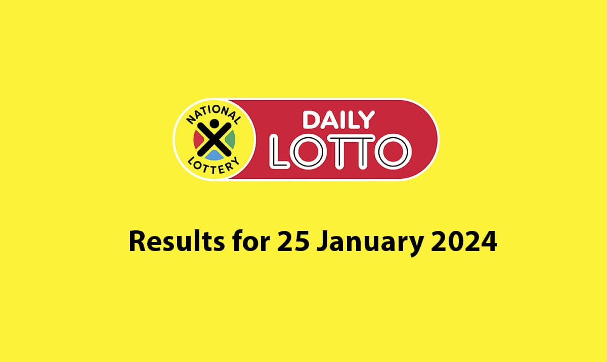 Daily Lotto results 25 Jan