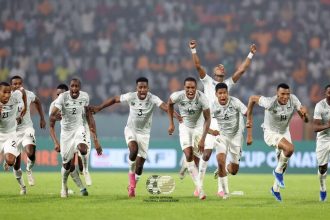 Bafana Bafana Celebrating Semi-finals Qualification