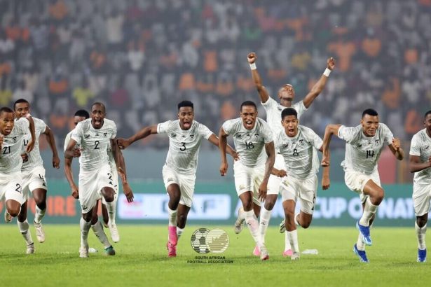 Bafana Bafana Celebrating Semi-finals Qualification