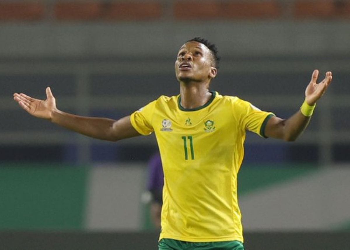 South Africa vs Algeria - Bafana Bafana's Themba Zwane