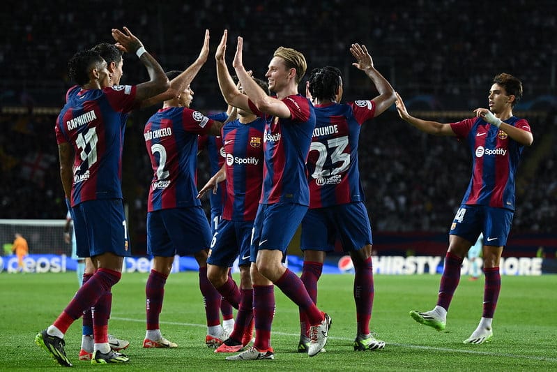 Barcelona take on PSG in the Champions league
