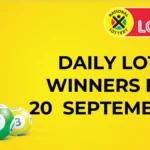 Congratulations to The Daily Lotto Winners for 20 September 2024
