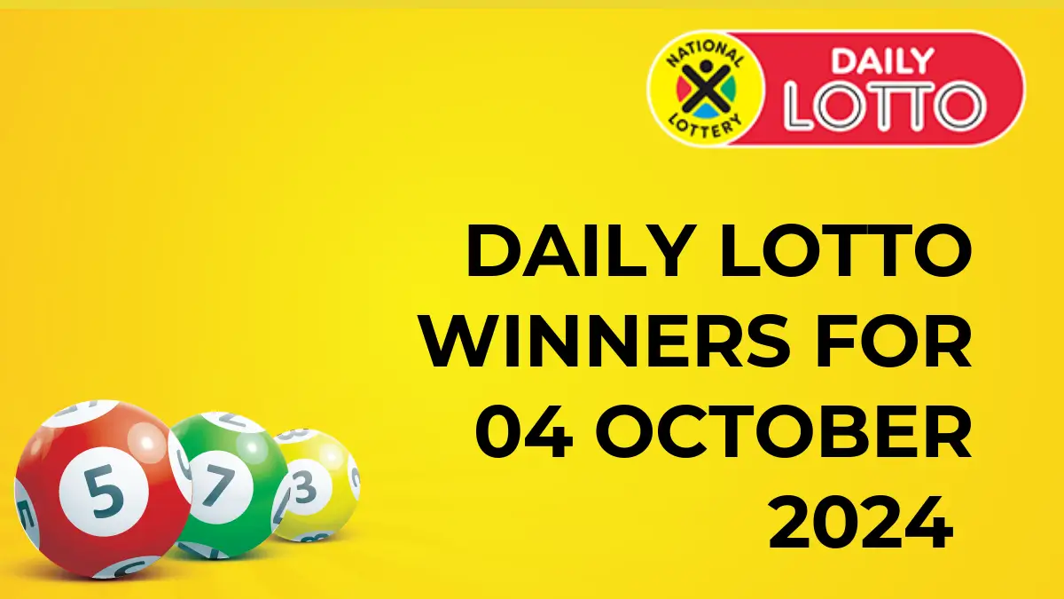 Congratulations to The Daily Lotto Winners for 04 October 2024