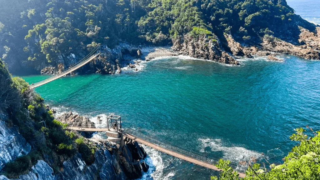 Storms River Mouth Rest Camp swing bridges