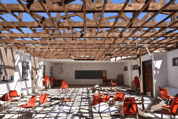 Strong Winds Destroy Exam Halls at Ibhongo High School