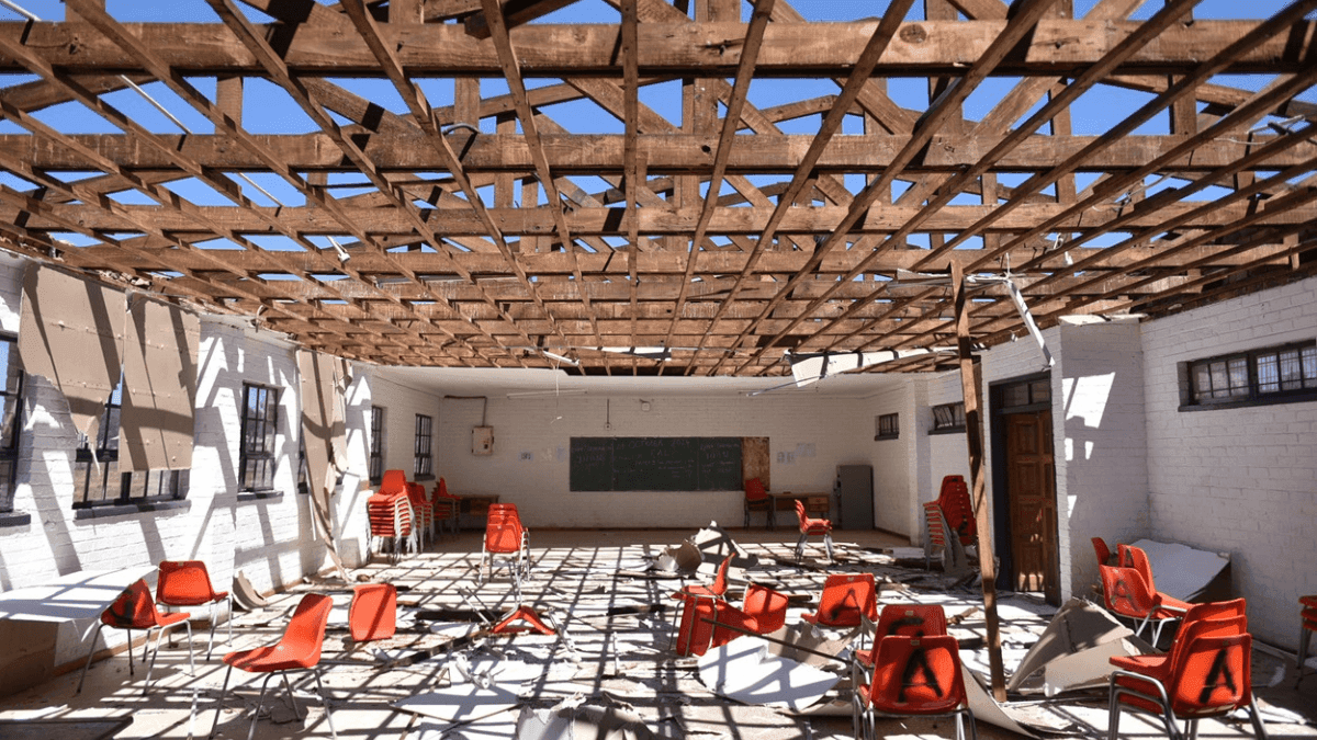 Strong Winds Destroy Exam Halls at Ibhongo High School