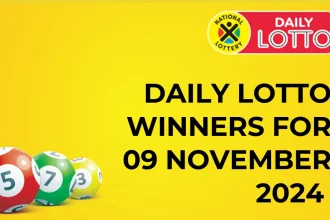 Congratulations to The Daily Lotto Winners for 09 November 2024