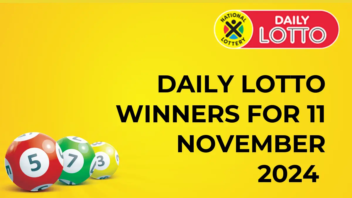 Congratulations to The Daily Lotto Winners for 11 November 2024