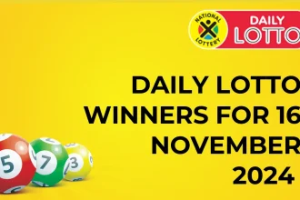 Congratulations to The Daily Lotto Winners for 16 November 2024