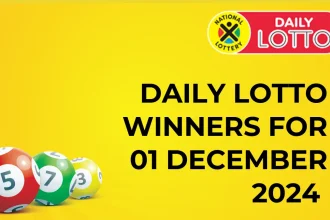 Congratulations to The Daily Lotto Winners for 01 December 2024