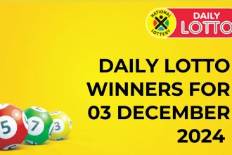 Congratulations to The Daily Lotto Winners for 03 December 2024