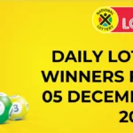 Congratulations to The Daily Lotto Winners for 05 December 2024