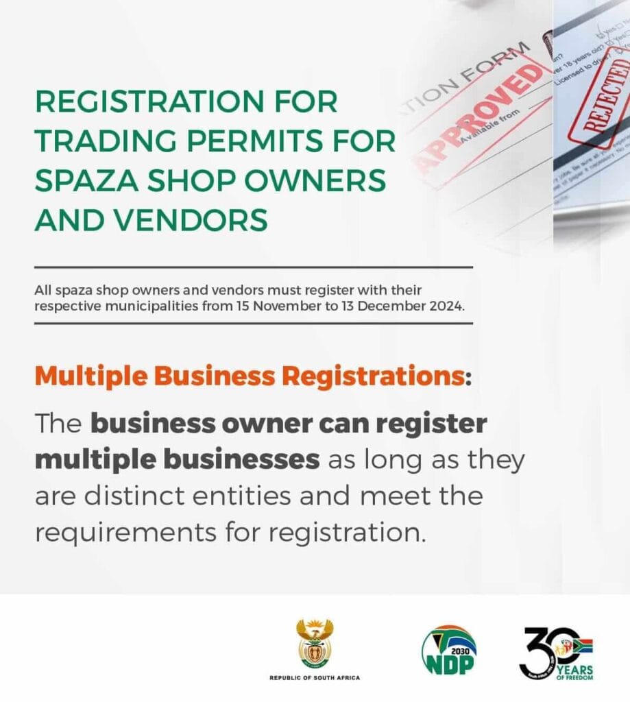 Government Extends Spaza Shop Registration Deadline to February 2025