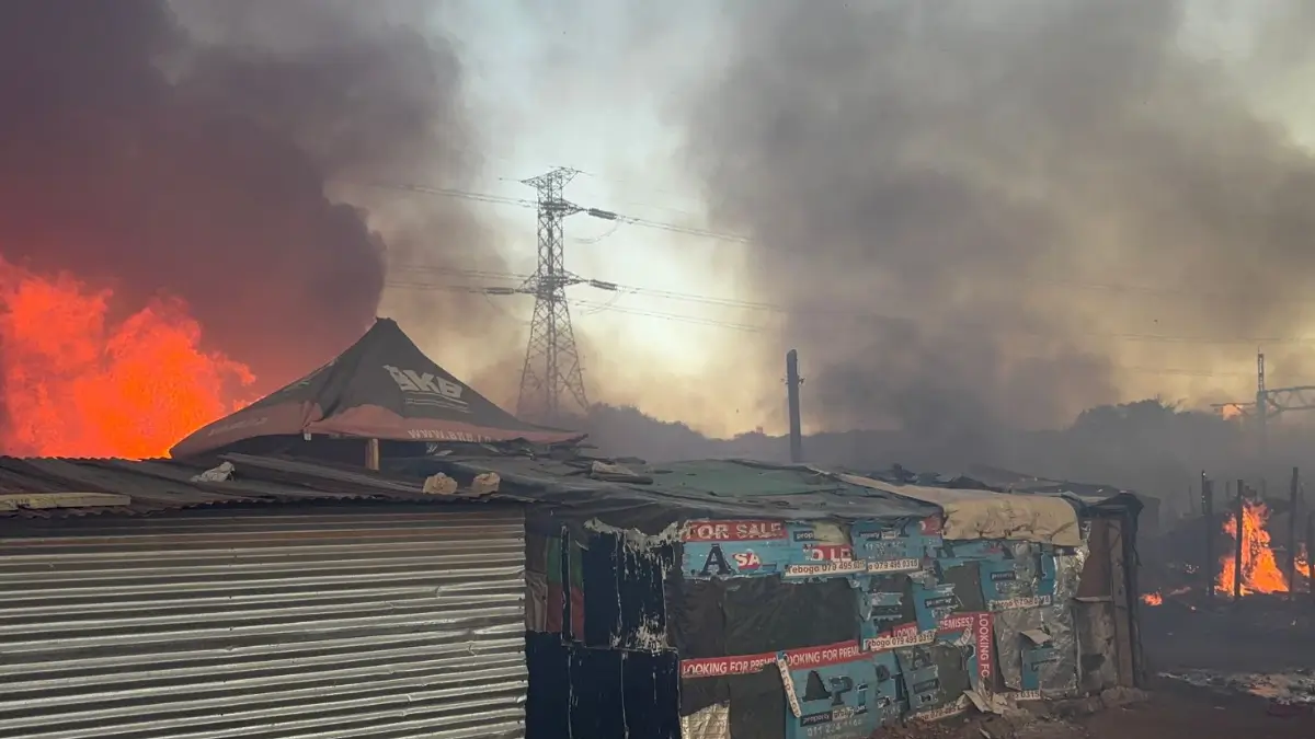 Selby Informal Settlement Fire Destroys 400 Shacks, Displacing Over 200 Families