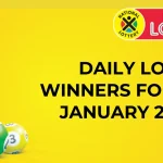 Congratulations to the Daily Lotto Winners for 24 January 2025