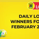 Congratulations to the Daily Lotto Winners for 01/02/2025
