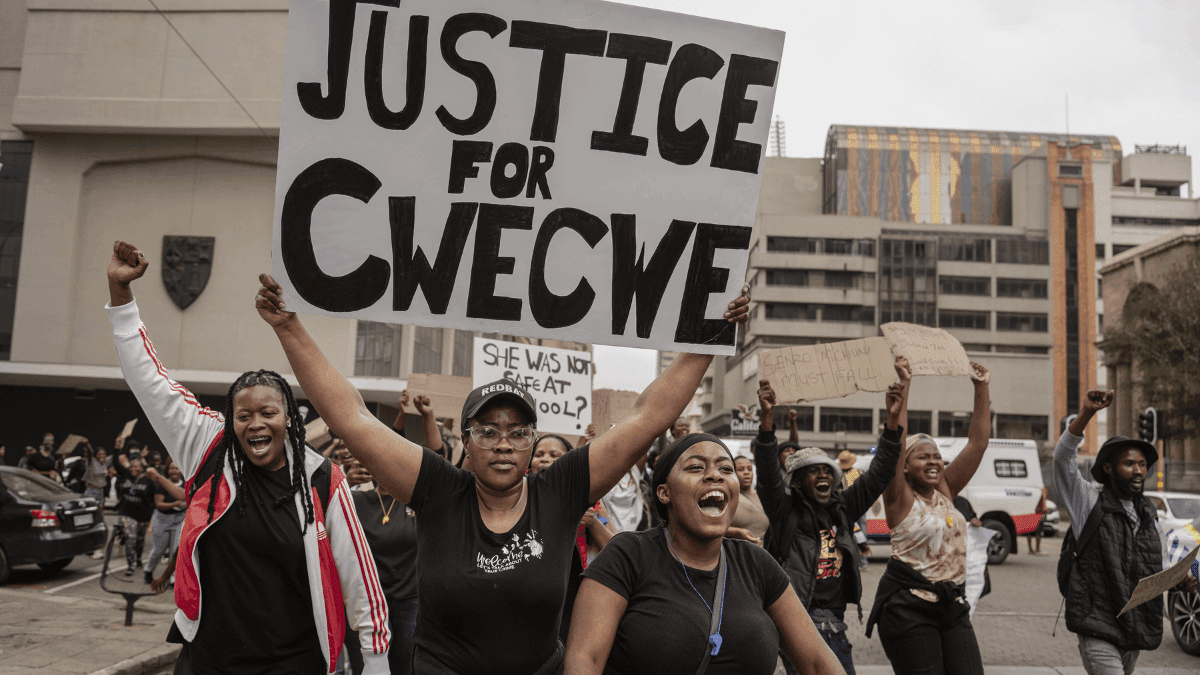 Students March in Pretoria Demanding #JusticeforCwecwe in Powerful Shut-Down Protest