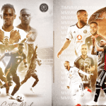 Orlando Pirates players Innocent Maela and Miguel Timm