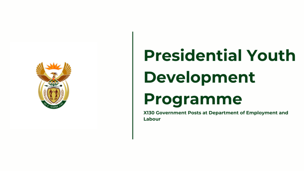Presidential Youth Development Programme: 130 Posts Open at the Department of Employment