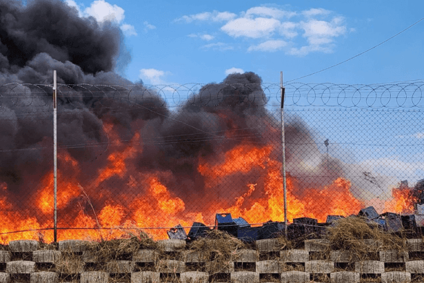 SA Breweries Depot in Soweto Catches Fire After Grass Blaze Spreads