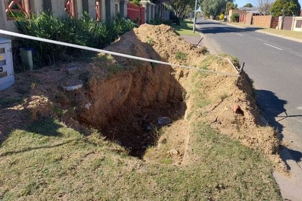 Centurion Streets Left with Gaping Holes After Unfinished Repairs, Posing Safety Risks