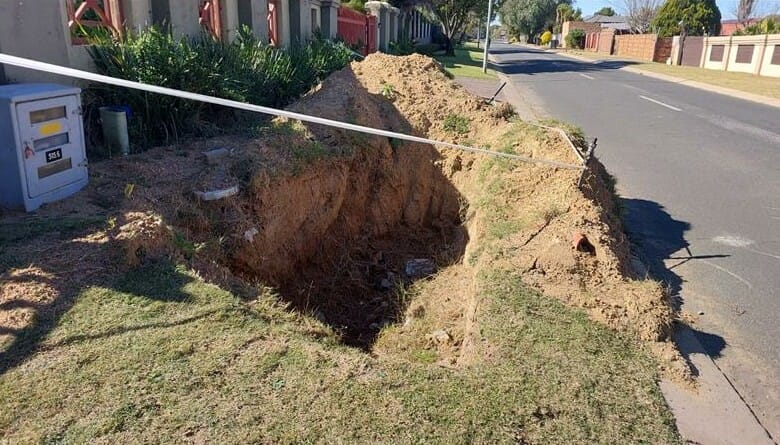 Centurion Streets Left with Gaping Holes After Unfinished Repairs, Posing Safety Risks