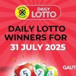 Congratulations to the Daily Lotto Winners for 31/07/2025