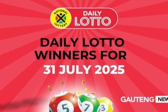 Congratulations to the Daily Lotto Winners for 31/07/2025