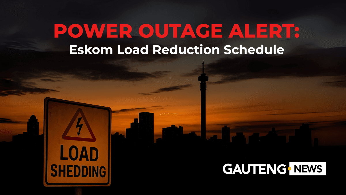 Eskom Load Reduction Schedule for Gauteng: Power Cuts This Week