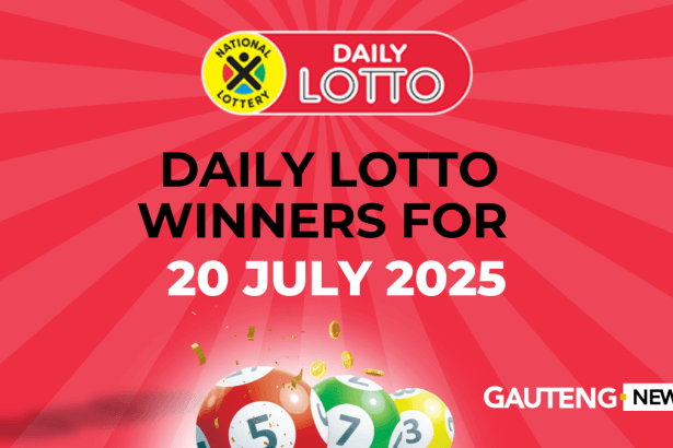 Congratulations to the Daily Lotto Winners for 20 July 2025