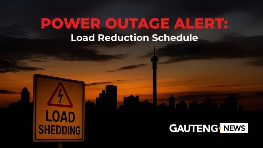 Gauteng's Weekly Load Reduction Schedule