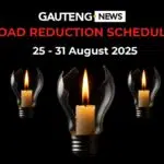 Gauteng Load Reduction Schedule: 25 - 31 August 2025