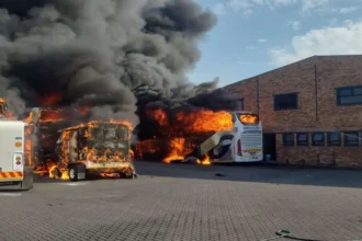 Fire Destroys Greyhound Buses at Jet Park Depot in Boksburg