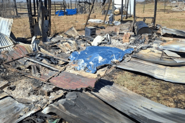 Grim Discovery: Charred Body of Man Found Under Corrugated Sheets in Katlehong