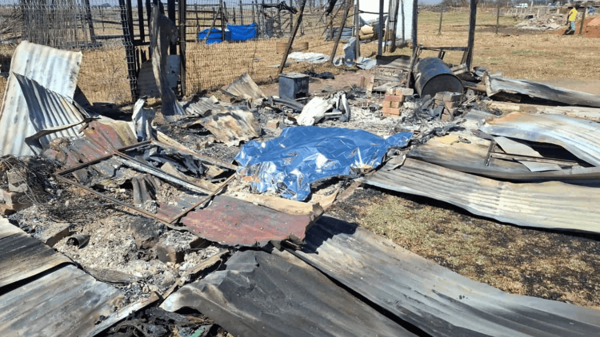 Grim Discovery: Charred Body of Man Found Under Corrugated Sheets in Katlehong