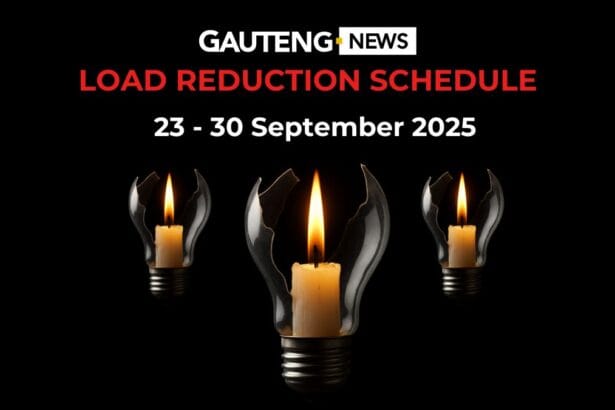 Gauteng Load Reduction Schedule: 23 - 30 September 2025