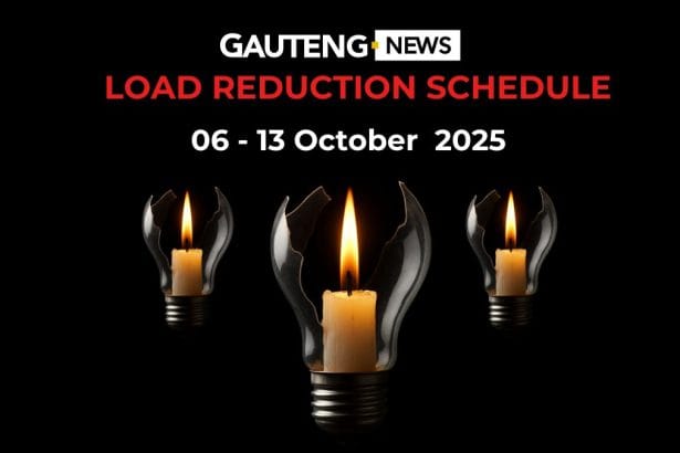 Gauteng Load Reduction Schedule: 06 - 13 October 2025