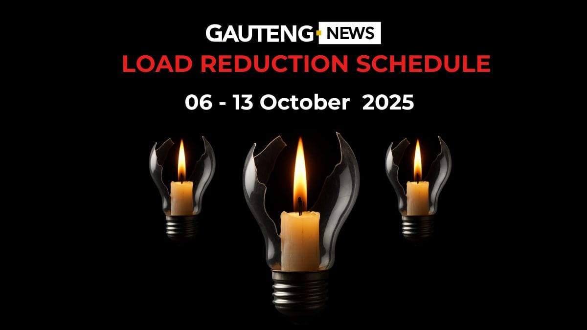 Gauteng Load Reduction Schedule: 06 - 13 October 2025
