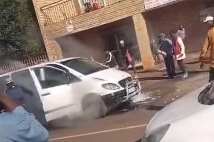 School Transport Catches Fire