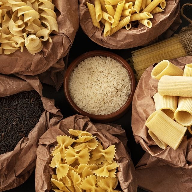 different types of dry pasta and rice in recycling royalty free image 1654005759